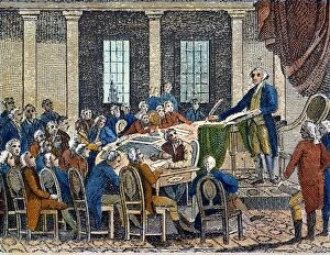 Signing Gallery: George Washington presiding at the Constitutional Convention at Philadelphia in 1787