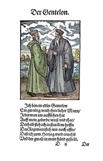 GERMAN NOBLEMEN, 1568. Woodcut, 1568, by Jost Amman GERMAN NOBLEMEN, 1568. Woodcut, 1568, by Jost Amman