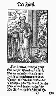GERMAN PRINCE, 1568. A prince of the Holy Roman Empire. Woodcut, 1568, by Jost Amman GERMAN PRINCE, 1568. A prince of the Holy Roman Empire. Woodcut, 1568, by Jost Amman