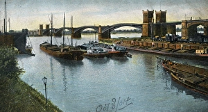 GERMANY: DUISBURG, c1920. Ships in port at Duisburg, Germany. Photograph, c1920 GERMANY: DUISBURG, c1920. Ships in port at Duisburg, Germany. Photograph, c1920