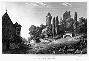 GERMANY: NUREMBERG, 1823. View of Nuremberg Castle, Nuremberg, Germany GERMANY: NUREMBERG, 1823. View of Nuremberg Castle, Nuremberg, Germany