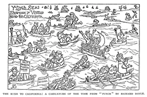 GOLD RUSH: BRITISH CARTOON. The Rush to California GOLD RUSH: BRITISH CARTOON. The Rush to California