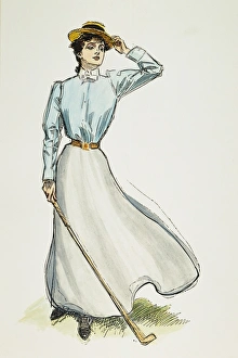 On the golf links: drawing, 1899, by Charles Dana Gibson On the golf links: drawing, 1899, by Charles Dana Gibson