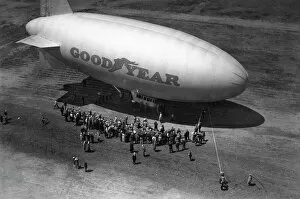 Images Dated 27th March 2008: GOODYEAR BLIMP. Early 20th century photograph