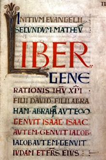 GOSPEL OF MATTHEW. Beginning of the Book of Matthew, from an English Gospel, late GOSPEL OF MATTHEW. Beginning of the Book of Matthew, from an English Gospel, late
