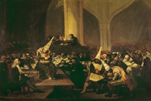 GOYA: INQUISITION, 1816. Inquisition Scene. Oil on canvas, 1816, by Francisco Goya GOYA: INQUISITION, 1816. Inquisition Scene. Oil on canvas, 1816, by Francisco Goya