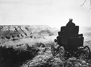 GRAND CANYON, 1902. A Toledo car at the Grand Canyon, Grand View Point, in 1902 GRAND CANYON, 1902. A Toledo car at the Grand Canyon, Grand View Point, in 1902