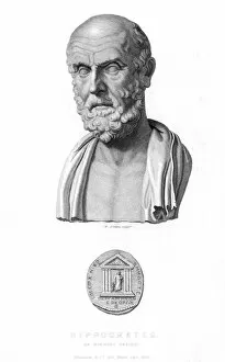 Greek physician. Steel engraving, English, 1839