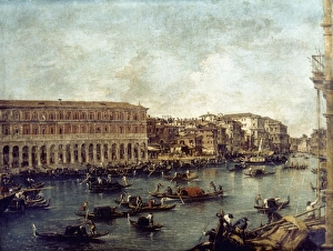 GUARDI: VENICE. Francesco Guardi (1712-1793): Venice: The Grand Canal towards Santa Chiara GUARDI: VENICE. Francesco Guardi (1712-1793): Venice: The Grand Canal towards Santa Chiara