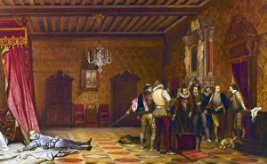 GUISE ASSASSINATION, 1588. The assassination of Henri I, Duke of Guise, by the GUISE ASSASSINATION, 1588. The assassination of Henri I, Duke of Guise, by the