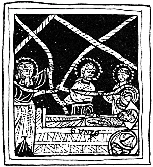 GUNZO, ARCHITECT OF CLUNY. St. Peter and St. Paul appearing to Gunzo GUNZO, ARCHITECT OF CLUNY. St. Peter and St. Paul appearing to Gunzo