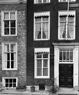 THE HAGUE: TOWN HOUSE. Narrow town house, 19th century, in a street near the center of THE HAGUE: TOWN HOUSE. Narrow town house, 19th century, in a street near the center of