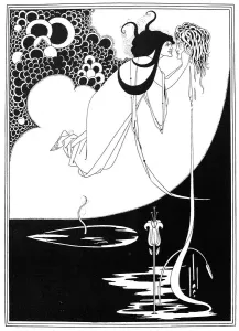 Prints of WILDE: SALOME. The Climax. Pen and ink drawing by Aubrey Beardsley for Oscar Wildes Salome B Prints: Aubrey Beardsley's pen and ink drawing of Salome in a climactic pose, printed
