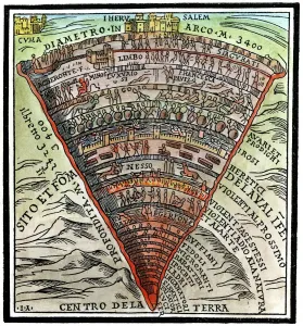 Woodcut Print of Dante's Inferno, 1520
