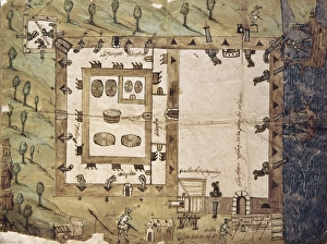 Harbor plan for fortifications at Santo Domingo, Hispanolia (Dominican Republic) Harbor plan for fortifications at Santo Domingo, Hispanolia (Dominican Republic)