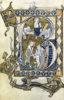 HARROWING OF HELL. Beatus page with Resurrection (top) and Harrowing of Hell: Flemish HARROWING OF HELL. Beatus page with Resurrection (top) and Harrowing of Hell: Flemish