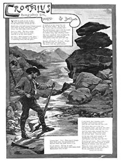 HARTE: CROTALUS, 1887. Crotalus: Rattlesnake Bar, Sierras. Illustrated poem by Bret Harte HARTE: CROTALUS, 1887. Crotalus: Rattlesnake Bar, Sierras. Illustrated poem by Bret Harte