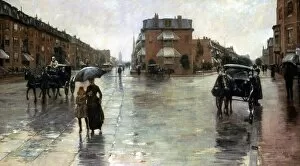 HASSAM: RAINY BOSTON, 1885. Childe Hassam: Rainy Day in Boston. Oil on canvas, 1885