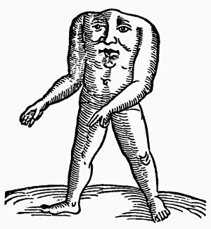 Images Dated 24th September 2008: HEADLESS MAN, 1557. Woodcut from the Prodigiorum of Conrad Lycosthenes, 1557