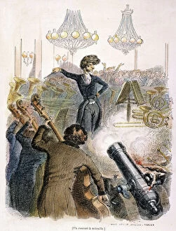 Images Dated 7th September 2010: HECTOR BERLIOZ CONDUCTING. French caricature engraving, 1845