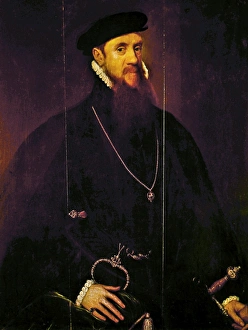 HENRY FITZALAN (1512-1580). 12th Earl of Arundel. Oil by Steven van der Muelen, 1562 HENRY FITZALAN (1512-1580). 12th Earl of Arundel. Oil by Steven van der Muelen, 1562