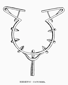 HERETIC COLLAR. Medieval device for catching witches and heretics HERETIC COLLAR. Medieval device for catching witches and heretics