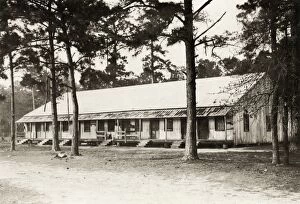 Architecture Collection: HINE: HOUSING, 1911. A camp for workers of the Peerless Oyster Co. in Bay St. Louis, Mississippi