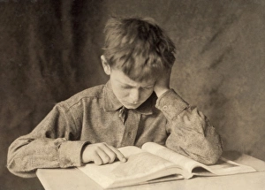 HINE: READING, c1924. A boy reading. Photograph by Lewis Wickes Hine, c1924 HINE: READING, c1924. A boy reading. Photograph by Lewis Wickes Hine, c1924