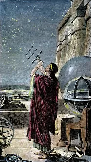 Tool Gallery: HIPPARCHUS (146-127 BC). Greek astronomer. Hipparchus observing the stars