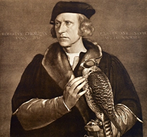 Hans Holbein the Younger Gallery: HOLBEIN: FALCONER, 1533. Portrait of Robert Cheseman, Falconer of King Henry VIII of England