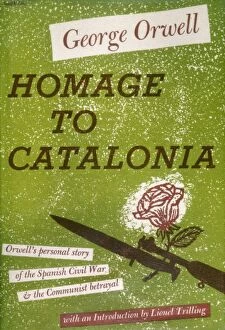 Images Dated 22nd April 2010: HOMAGE TO CATALONIA. Cover of an early edition of George Orwells book about the Spanish Civil War