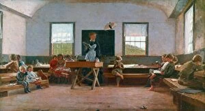 Images Dated 27th August 2010: HOMER: COUNTRY SCHOOL. Oil on canvas by by Winslow Homer, 1871