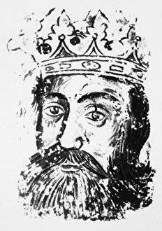 HREBELJANOVIC LAZAR (1329-1389). Prince of the Serbs (1371-89). Contemporary fresco HREBELJANOVIC LAZAR (1329-1389). Prince of the Serbs (1371-89). Contemporary fresco