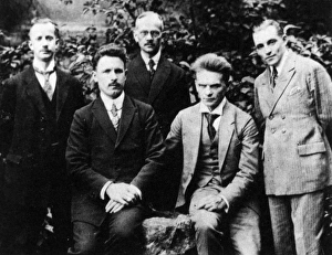 HUGO VOLRATH, 1923. German writer and astrologer. Photographed, 1923, second from right HUGO VOLRATH, 1923. German writer and astrologer. Photographed, 1923, second from right