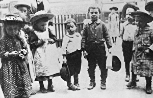 HULL HOUSE CHILDREN. Children in the front yard at Hull House, Chicago, Illinois HULL HOUSE CHILDREN. Children in the front yard at Hull House, Chicago, Illinois