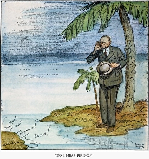 Do I Hear Firing? Cartoon by Rollin Kirby following the news of the ordering of an Do I Hear Firing? Cartoon by Rollin Kirby following the news of the ordering of an