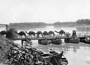 IRAQ: KUFA, 1932. Bridge over the Euphrates River at Kufa, Iraq. Photograph, 1932 IRAQ: KUFA, 1932. Bridge over the Euphrates River at Kufa, Iraq. Photograph, 1932