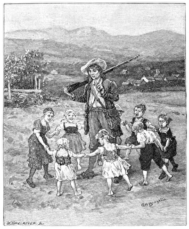IRVING: RIP VAN WINKLE. Wood engraving, late 19th century, after George Henry Boughton IRVING: RIP VAN WINKLE. Wood engraving, late 19th century, after George Henry Boughton