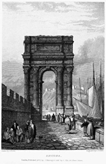 ITALY: ANCONA, 1833. View of Ancona, Italy. Steel engraving, English, 1833 ITALY: ANCONA, 1833. View of Ancona, Italy. Steel engraving, English, 1833