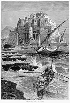 ITALY: POZZUOLI, c1875. View off the coast of Pozzuoli, Italy, on the Bay of Naples ITALY: POZZUOLI, c1875. View off the coast of Pozzuoli, Italy, on the Bay of Naples