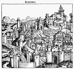 ITALY: RAVENNA, 1493. Woodcut, German, 1493 ITALY: RAVENNA, 1493. Woodcut, German, 1493