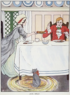 Jack Sprat and his Wife : drawing by Blanche Fisher Wright, 1916 Jack Sprat and his Wife : drawing by Blanche Fisher Wright, 1916