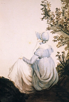 JANE AUSTEN (1775-1817). English author. Watercolor by her sister Cassandra Austen JANE AUSTEN (1775-1817). English author. Watercolor by her sister Cassandra Austen