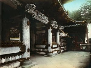 JAPAN: NIKKO, c1900. The Yomeimon at Nikko Toshogu in Nikko, Tochigi Prefecture, Japan JAPAN: NIKKO, c1900. The Yomeimon at Nikko Toshogu in Nikko, Tochigi Prefecture, Japan