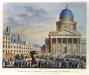JEAN-JACQUES ROUSSEAU (1721-1778). The ashes of Rousseau are brought to be interred at JEAN-JACQUES ROUSSEAU (1721-1778). The ashes of Rousseau are brought to be interred at