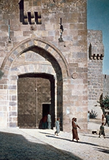 JERUSALEM: JAFFA GATE. Jaffa Gate, one of the eight gates to the Old City in Jerusalem JERUSALEM: JAFFA GATE. Jaffa Gate, one of the eight gates to the Old City in Jerusalem