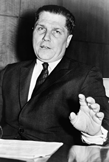 JIMMY HOFFA (1913-1975?). American labor leader. Photograph, 1959 JIMMY HOFFA (1913-1975?). American labor leader. Photograph, 1959