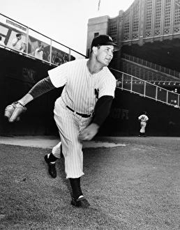 JOE PAGE (1917-1980). American baseball pitcher. Photographed as a member of the New York JOE PAGE (1917-1980). American baseball pitcher. Photographed as a member of the New York