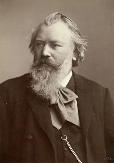 Johannes Brahms Print, 1893 Cabinet Photograph. Art Prints