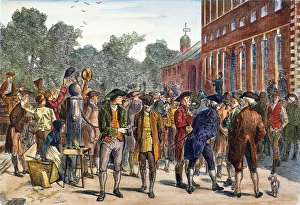 John Nixon giving the first public reading of the Declaration of Independence from the John Nixon giving the first public reading of the Declaration of Independence from the